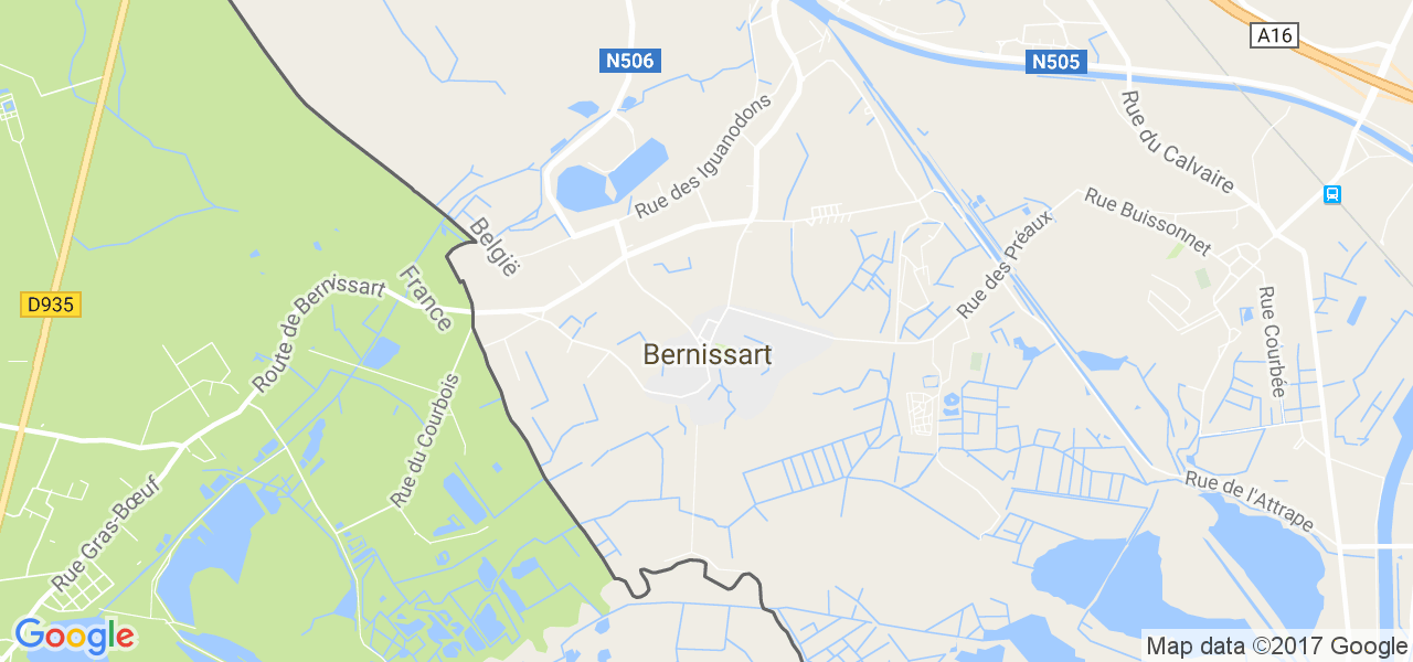 map de la ville de Bernissart