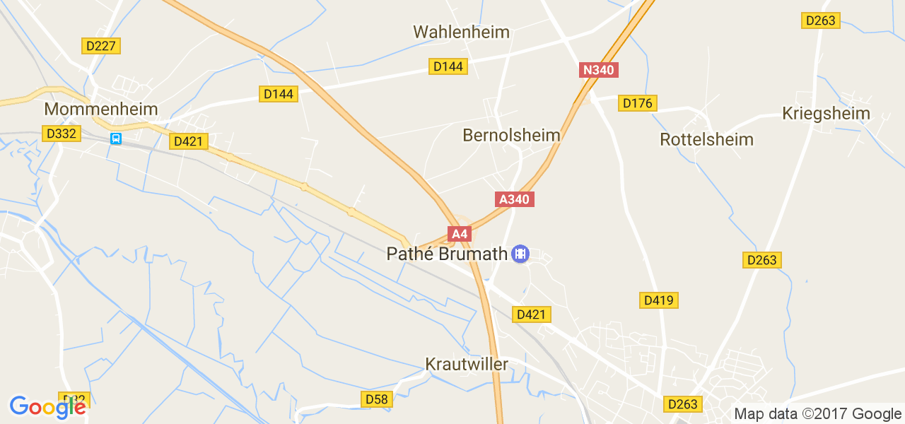 map de la ville de Bernolsheim