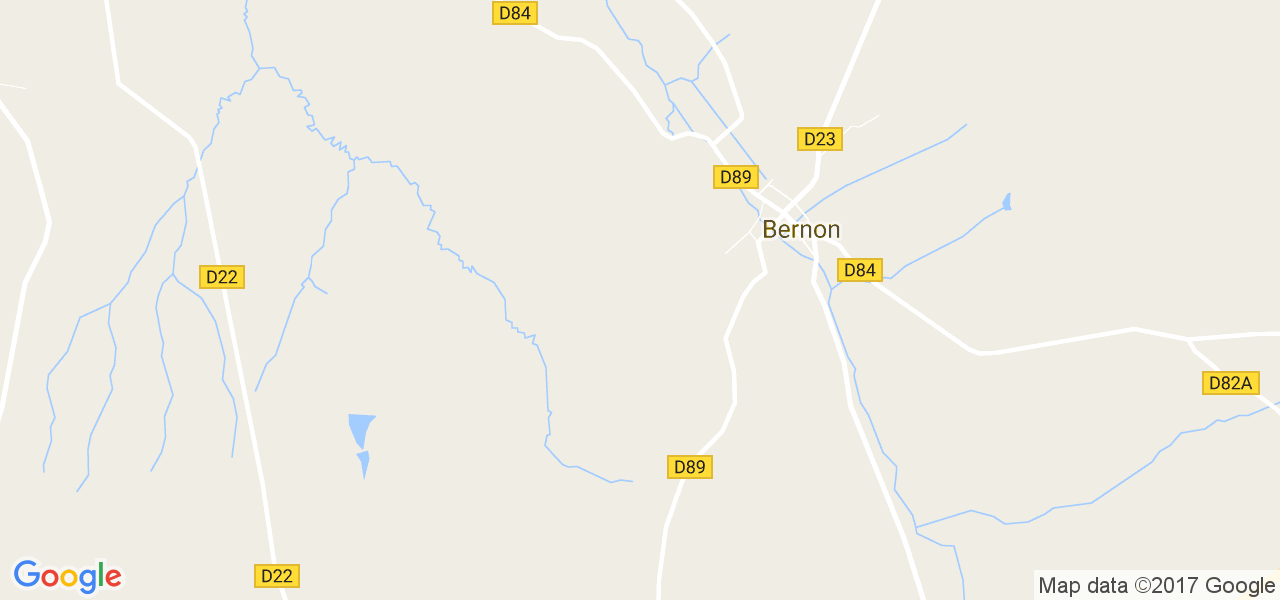 map de la ville de Bernon