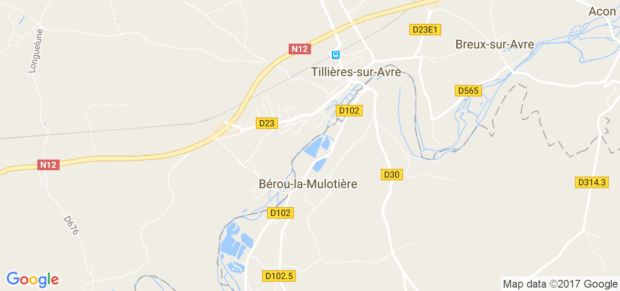 map de la ville de Bérou-la-Mulotière