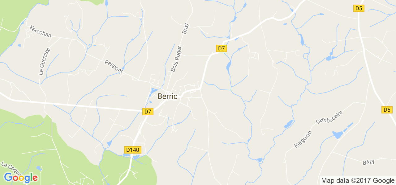 map de la ville de Berric