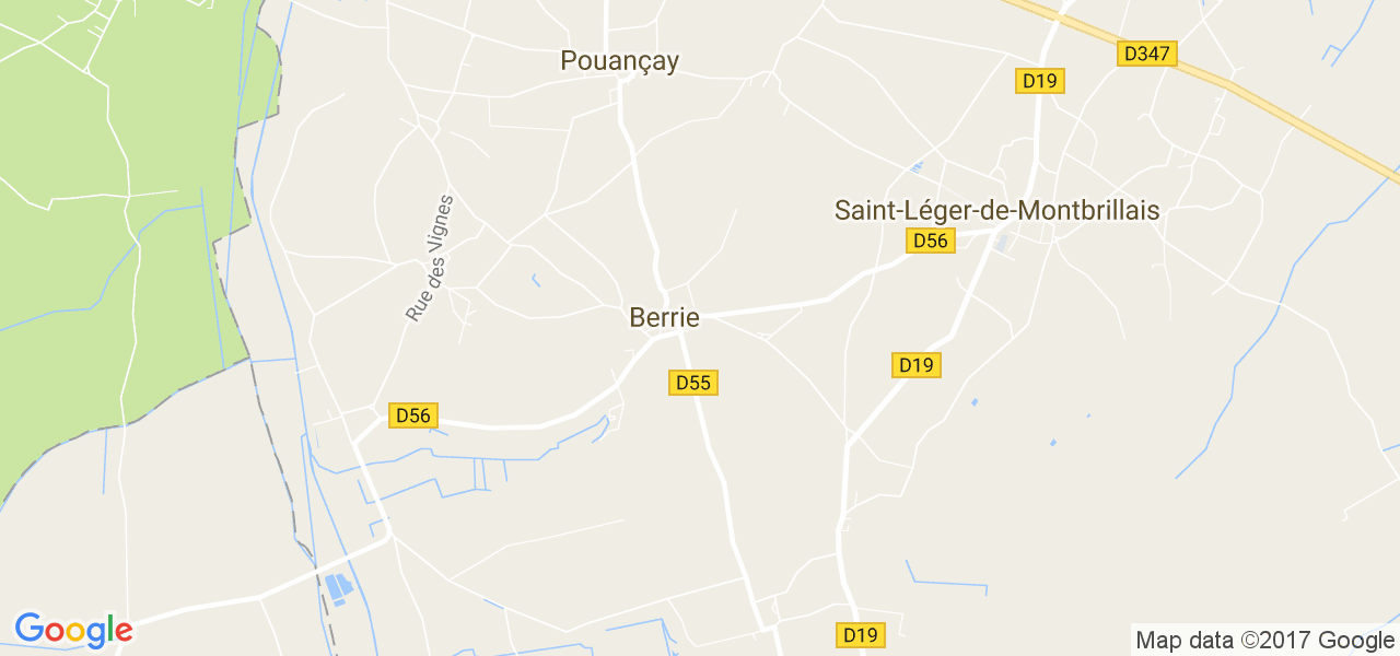 map de la ville de Berrie