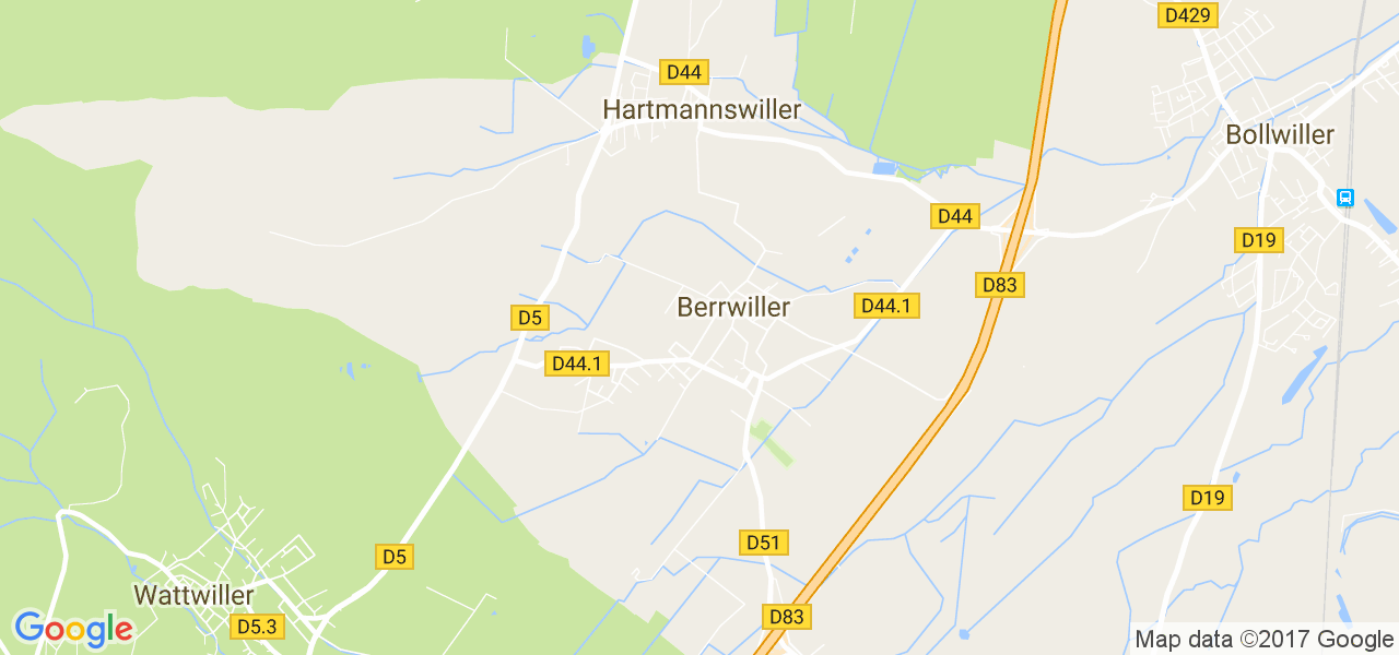 map de la ville de Berrwiller