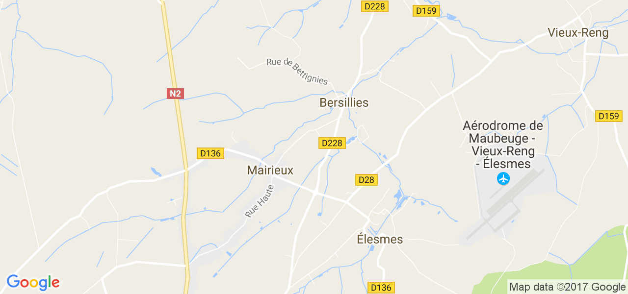 map de la ville de Bersillies