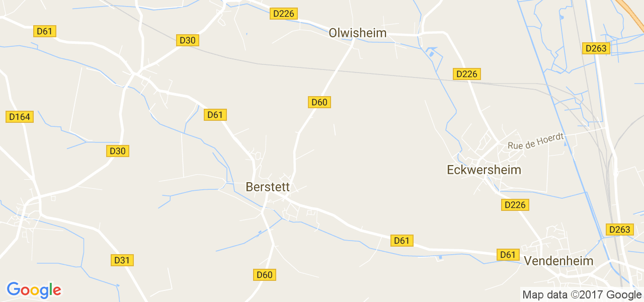 map de la ville de Berstett