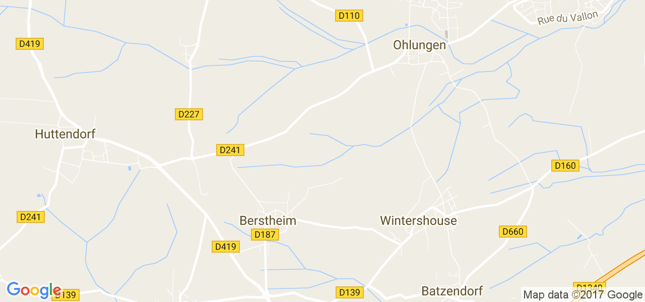 map de la ville de Berstheim