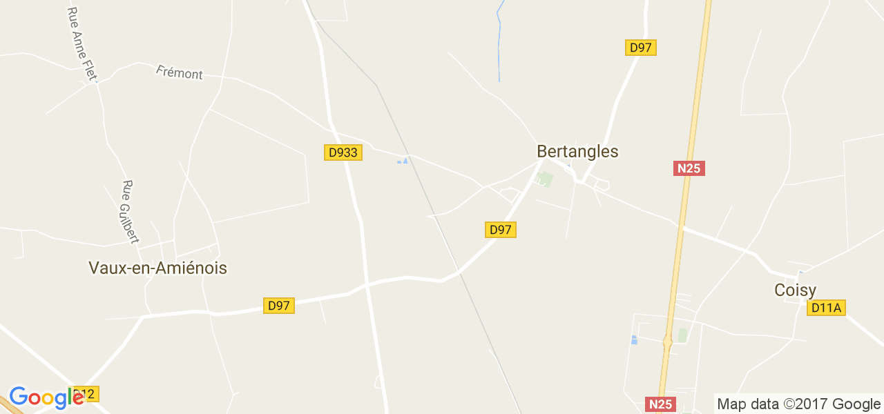 map de la ville de Bertangles