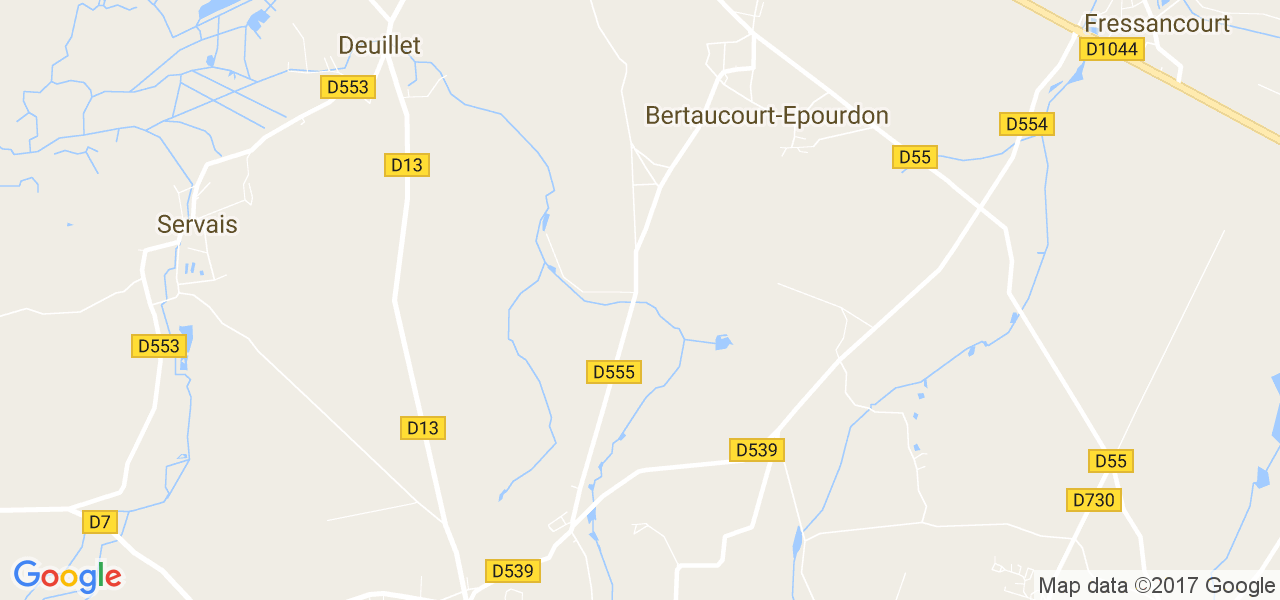 map de la ville de Bertaucourt-Epourdon