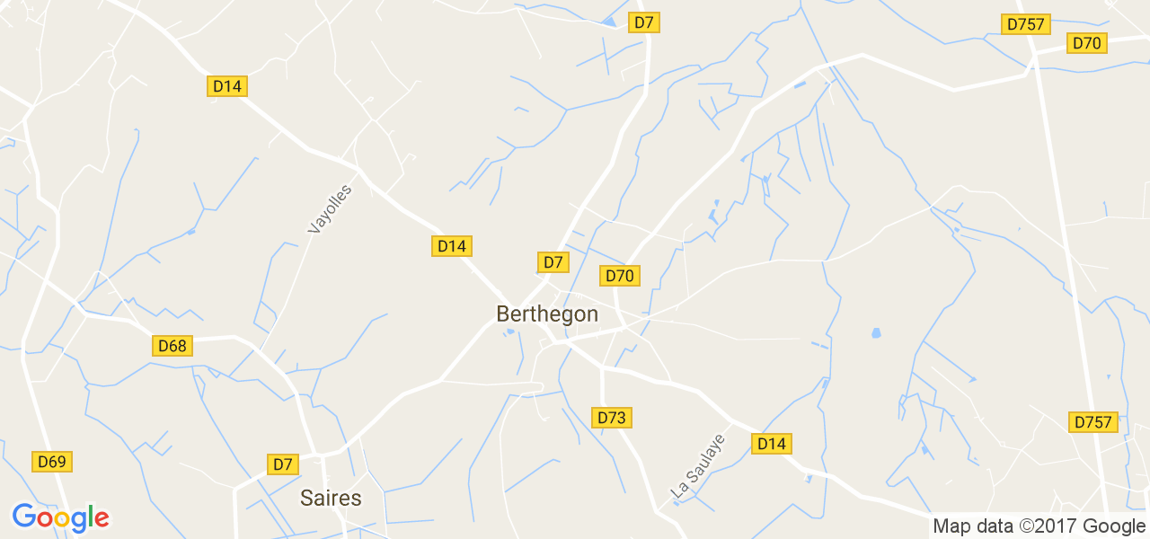 map de la ville de Berthegon