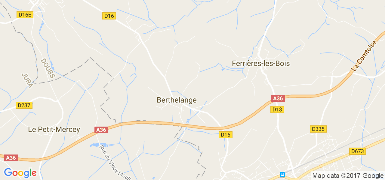 map de la ville de Berthelange