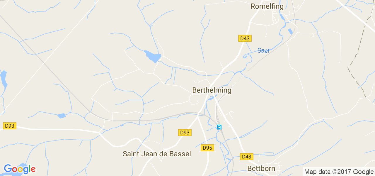 map de la ville de Berthelming