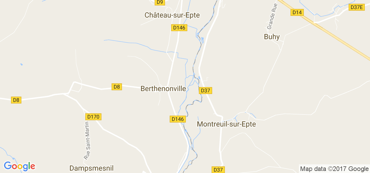 map de la ville de Berthenonville