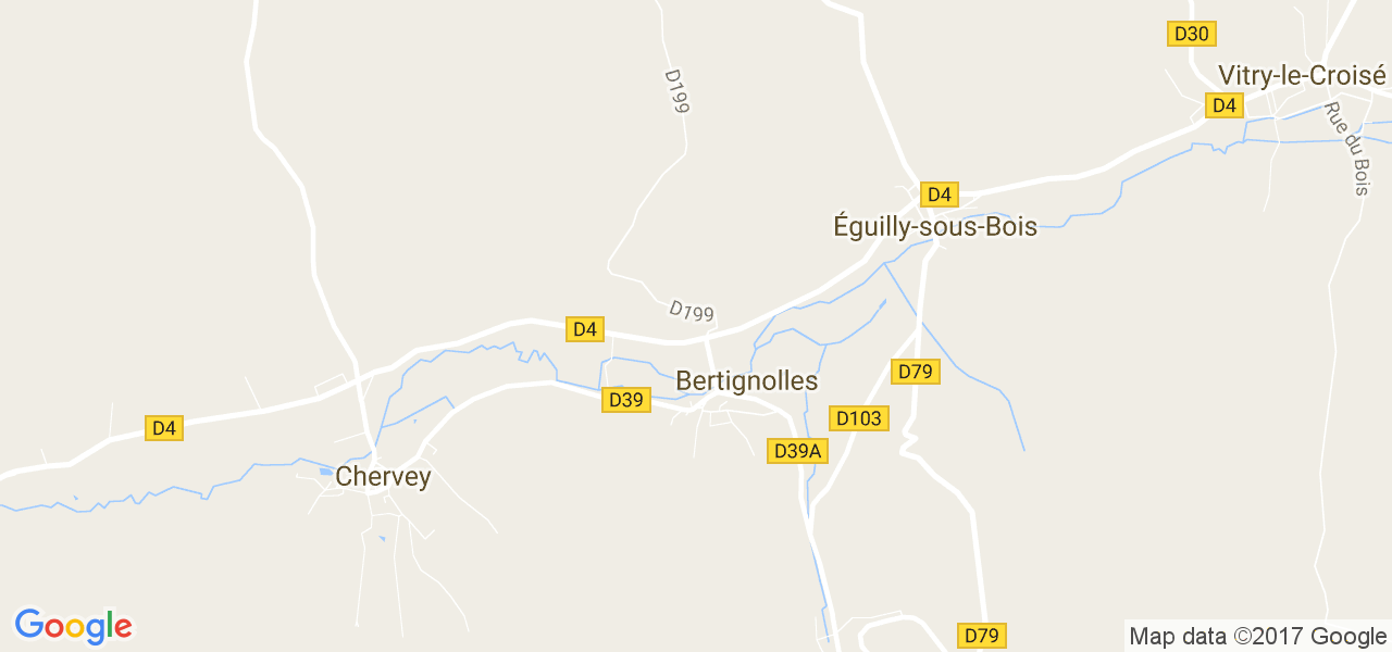 map de la ville de Bertignolles