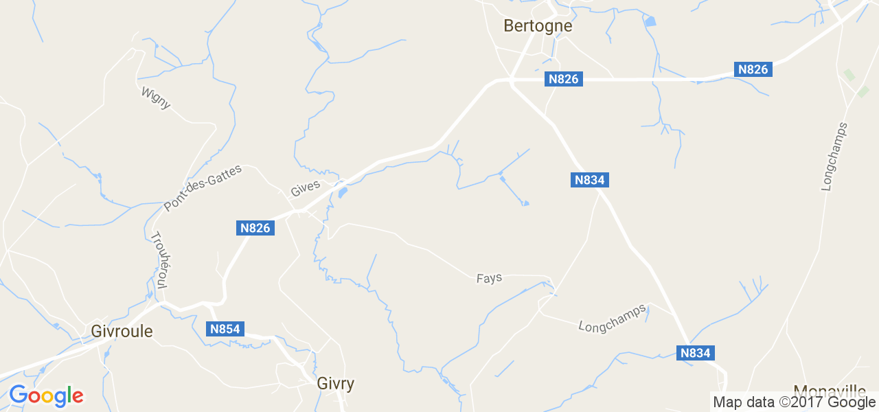 map de la ville de Bertogne