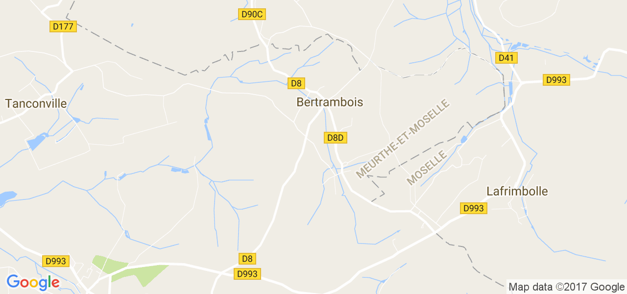 map de la ville de Bertrambois