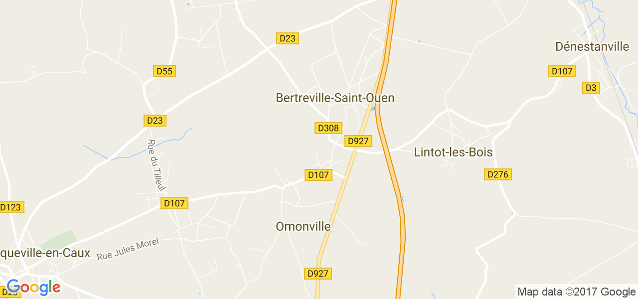 map de la ville de Bertreville-Saint-Ouen