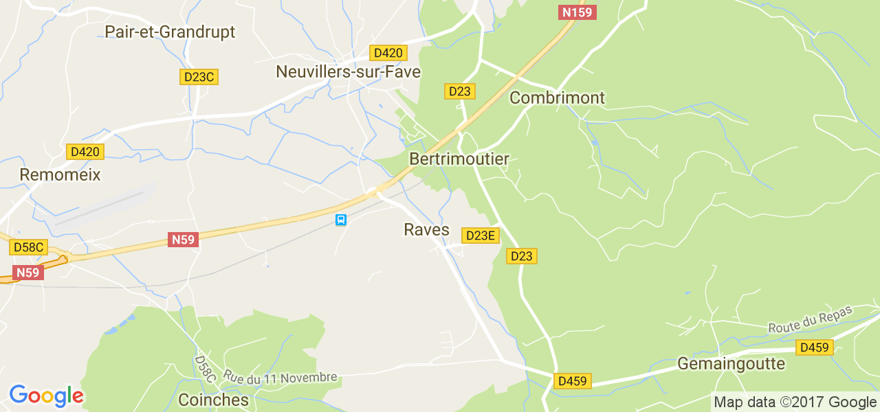 map de la ville de Bertrimoutier