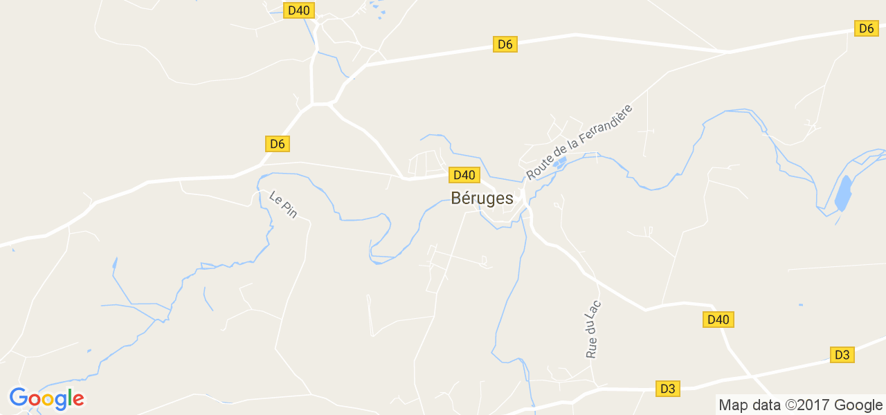 map de la ville de Béruges