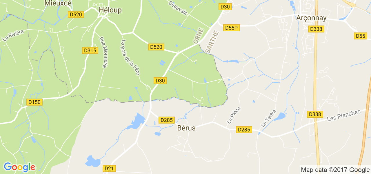 map de la ville de Bérus