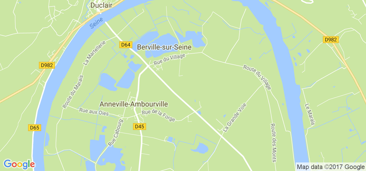 map de la ville de Berville-sur-Seine