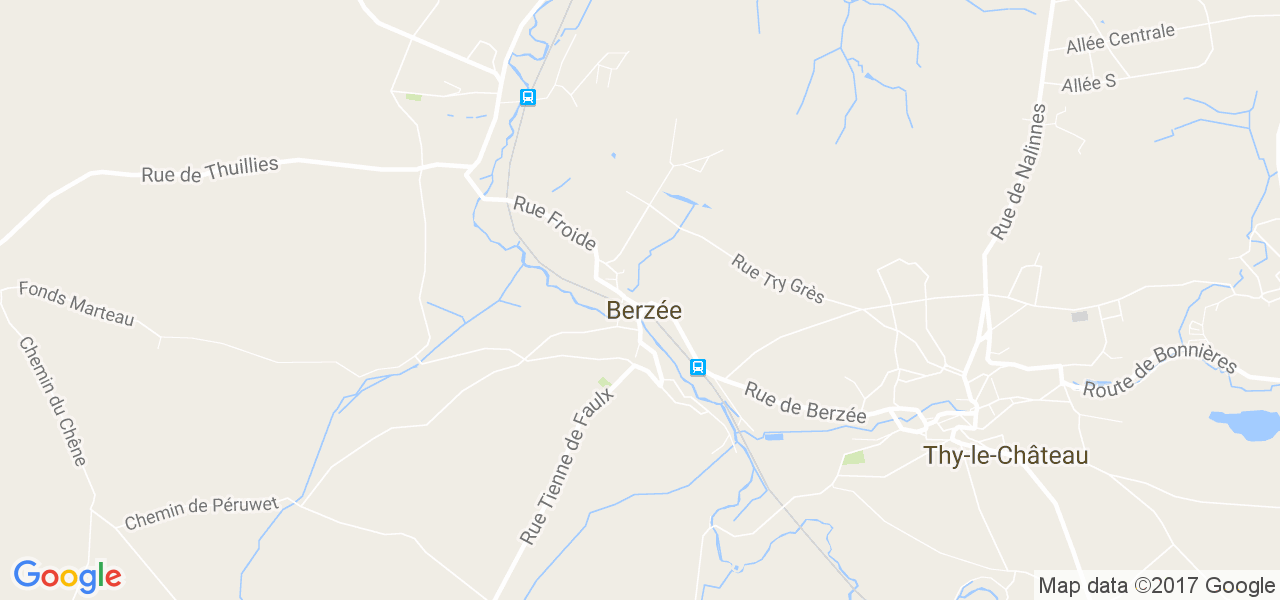 map de la ville de Berzée