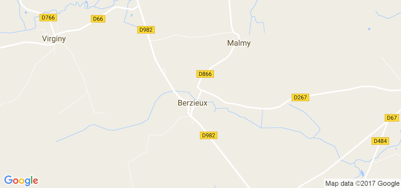 map de la ville de Berzieux