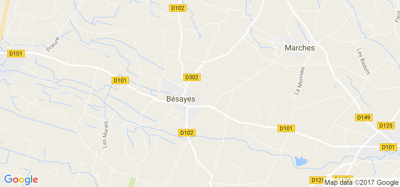 map de la ville de Bésayes