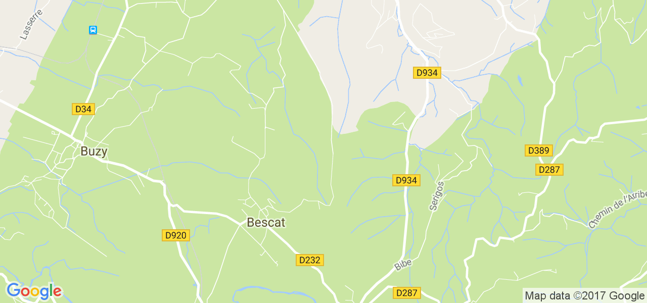 map de la ville de Bescat