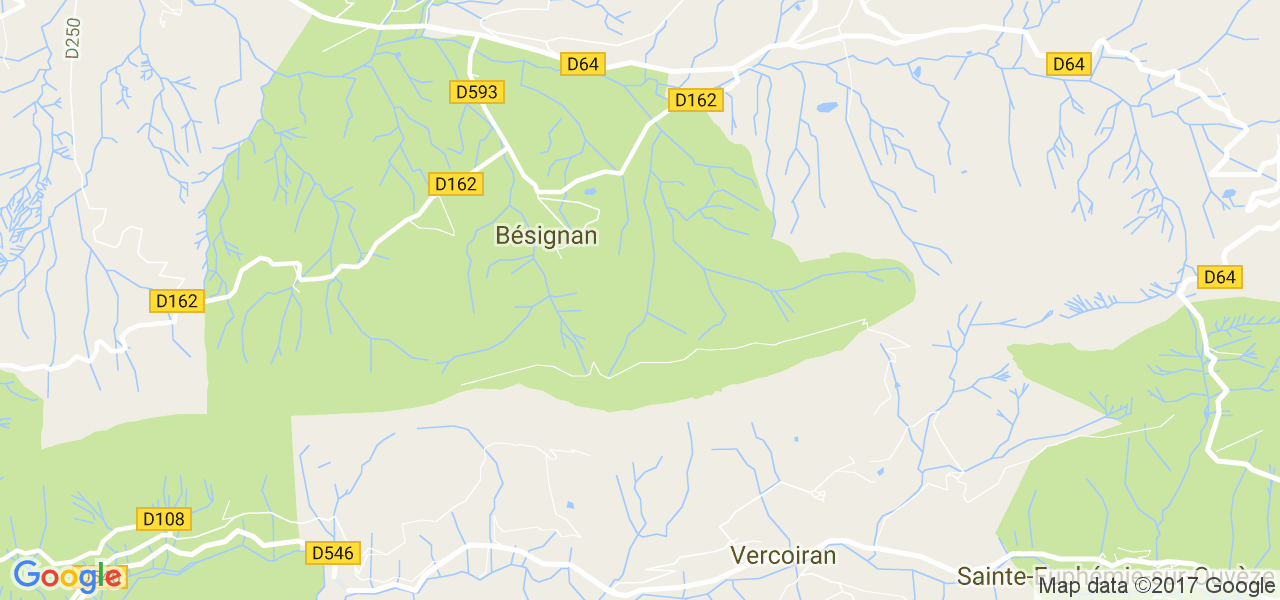 map de la ville de Bésignan