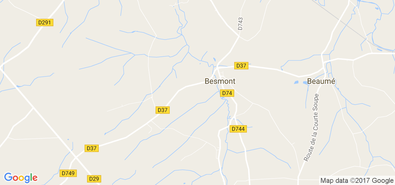 map de la ville de Besmont