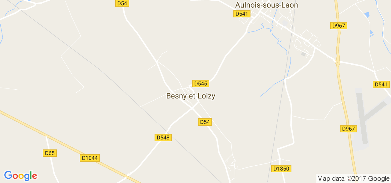 map de la ville de Besny-et-Loizy