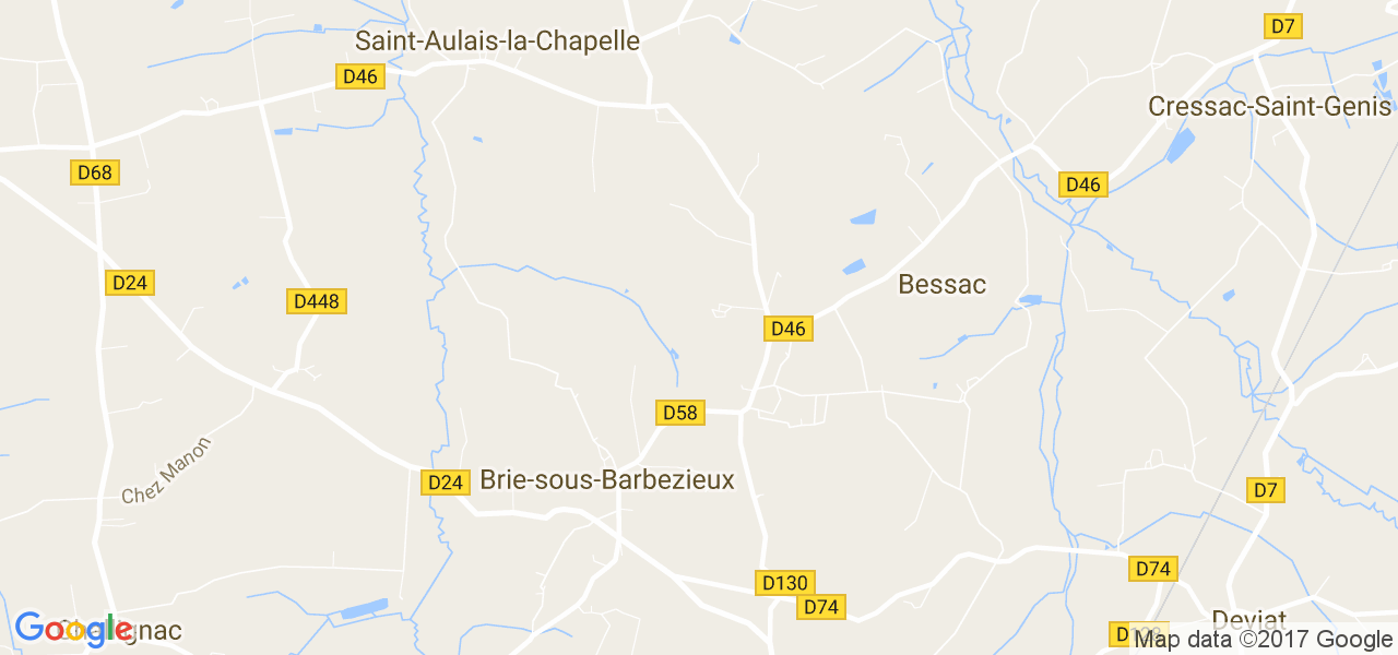 map de la ville de Bessac