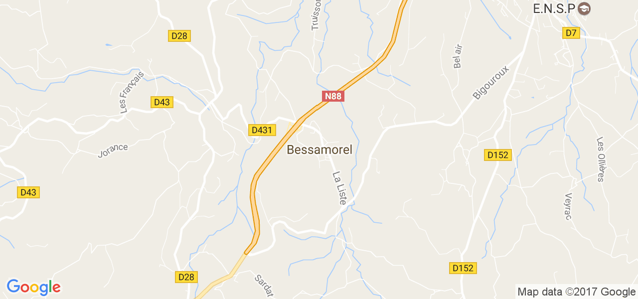 map de la ville de Bessamorel