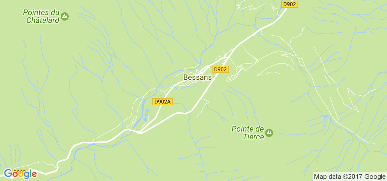 map de la ville de Bessans