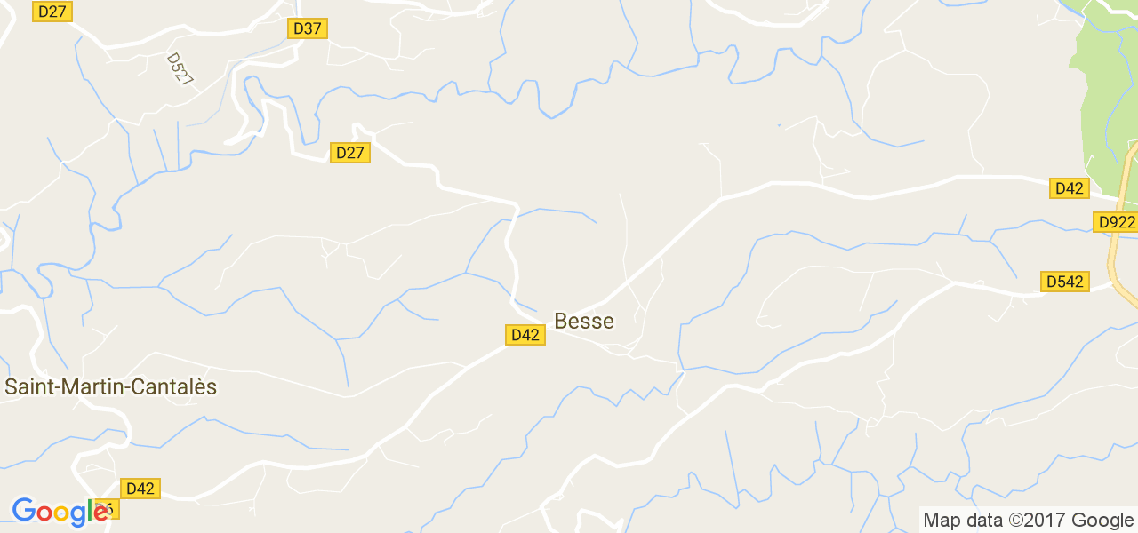 map de la ville de Besse