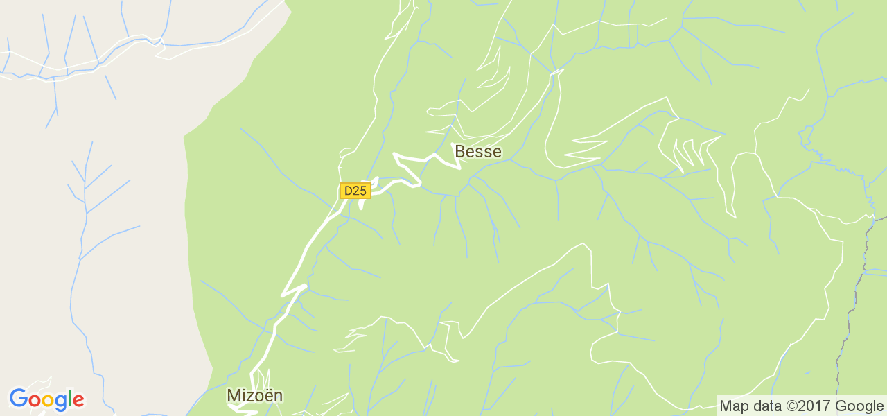 map de la ville de Besse