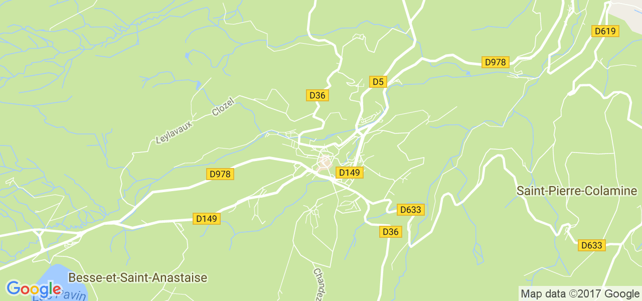 map de la ville de Besse-et-Saint-Anastaise