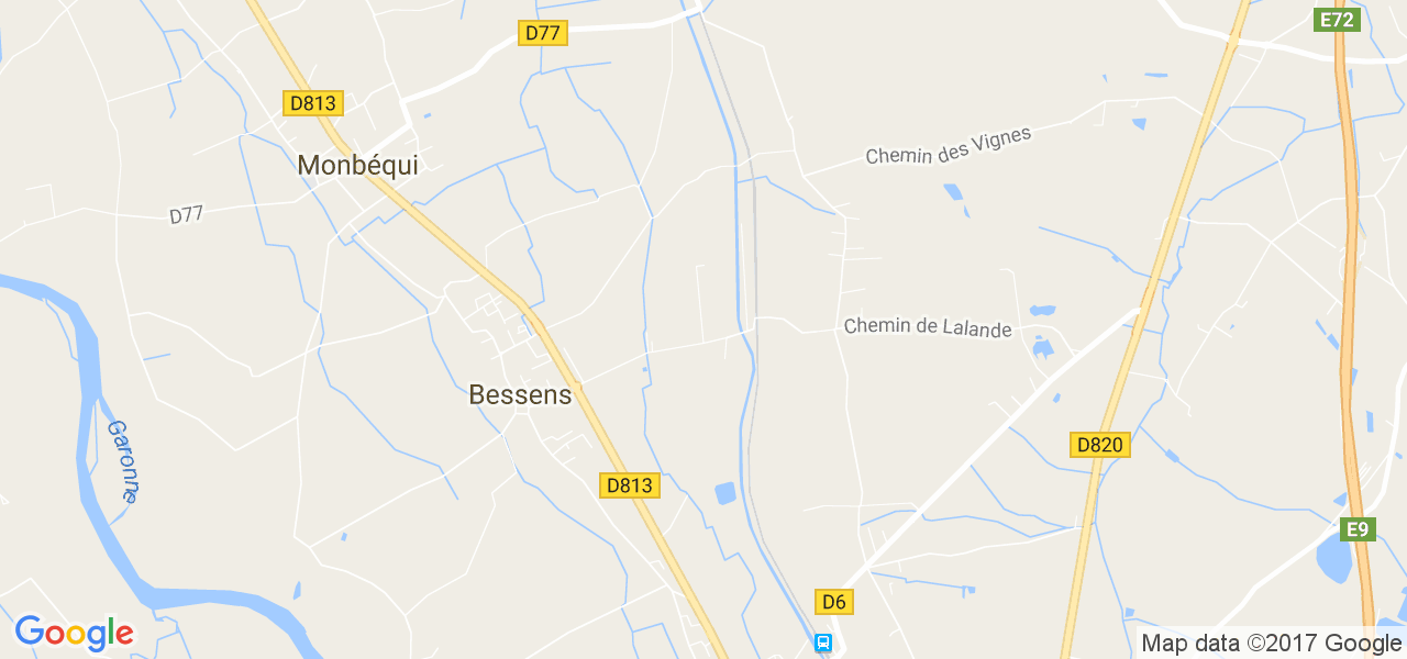 map de la ville de Bessens