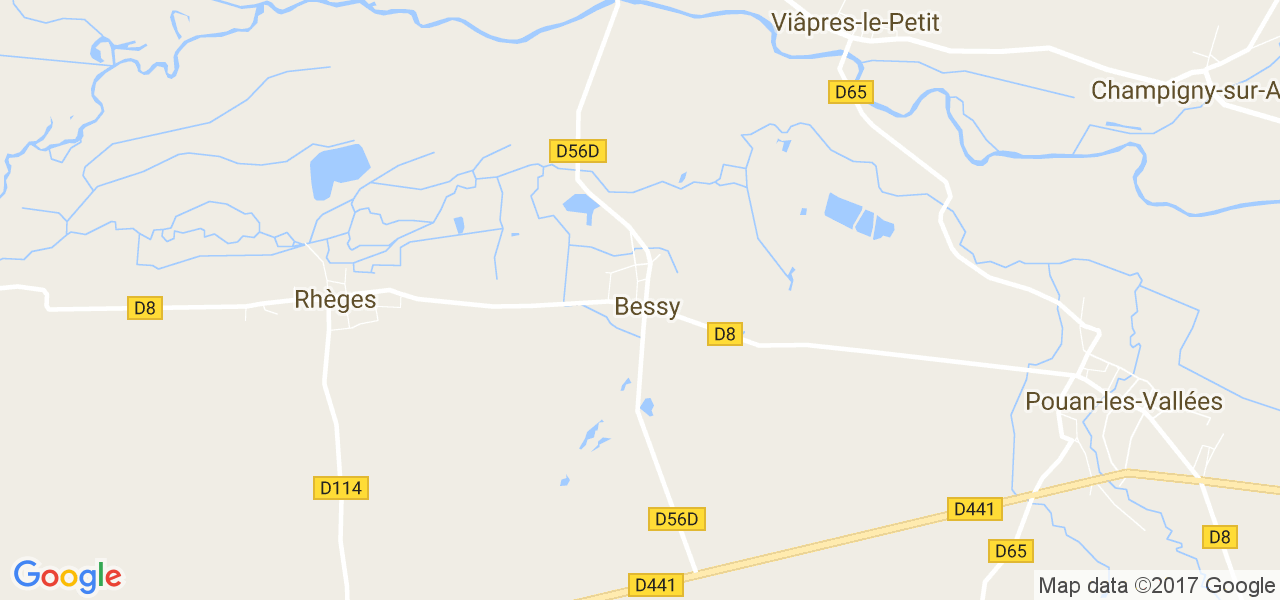 map de la ville de Bessy