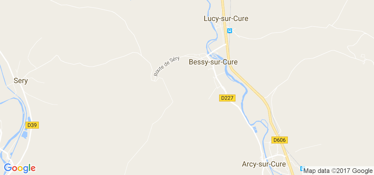 map de la ville de Bessy-sur-Cure