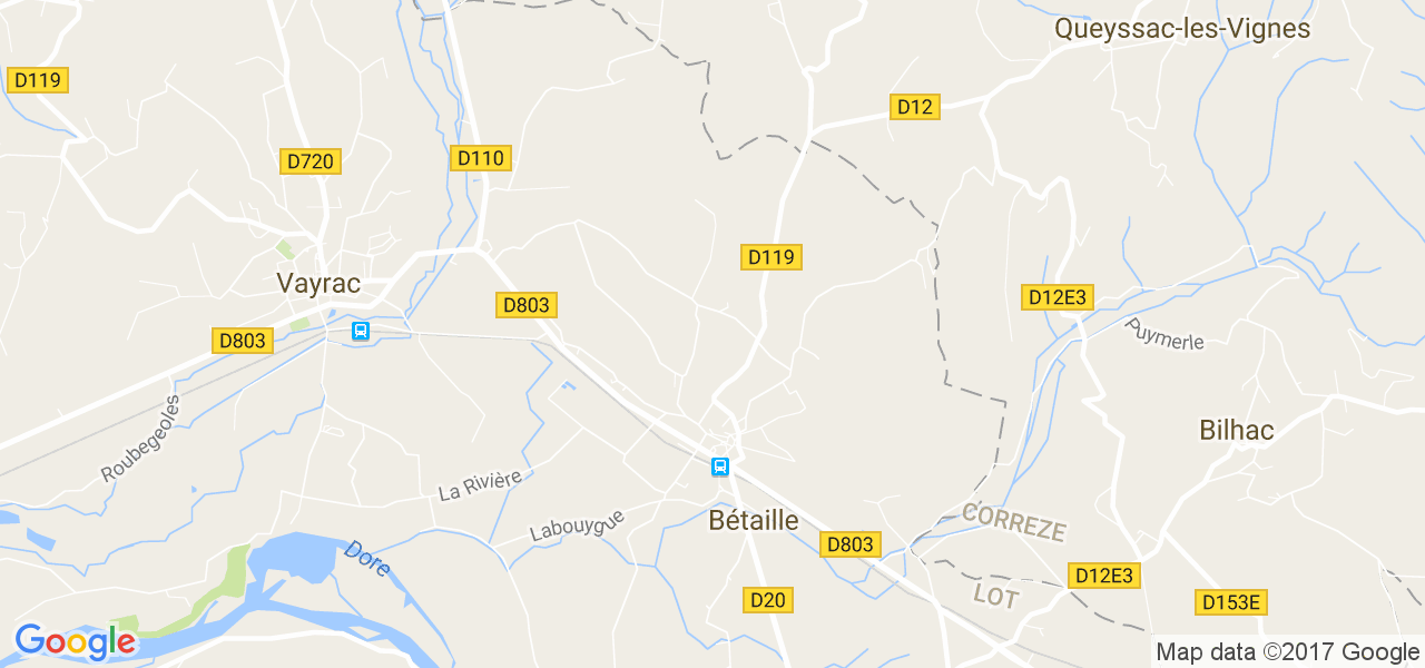 map de la ville de Bétaille