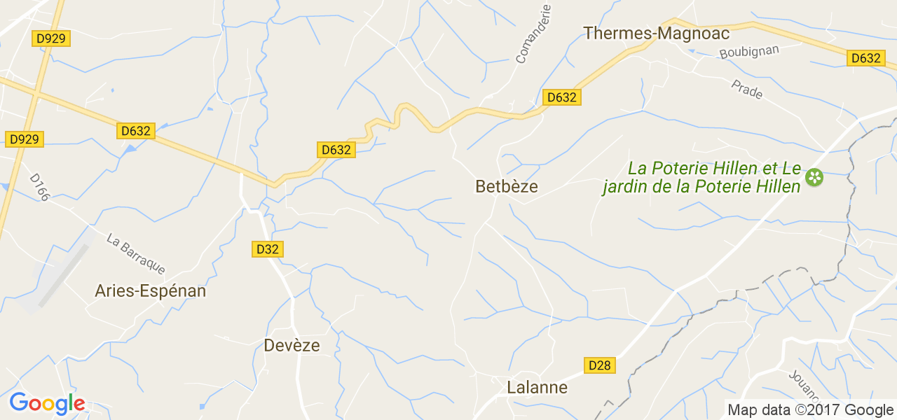 map de la ville de Betbèze