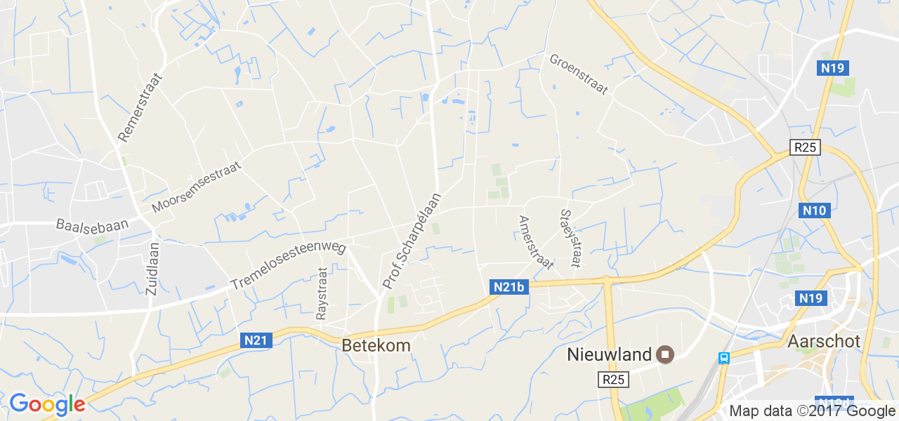 map de la ville de Betekom