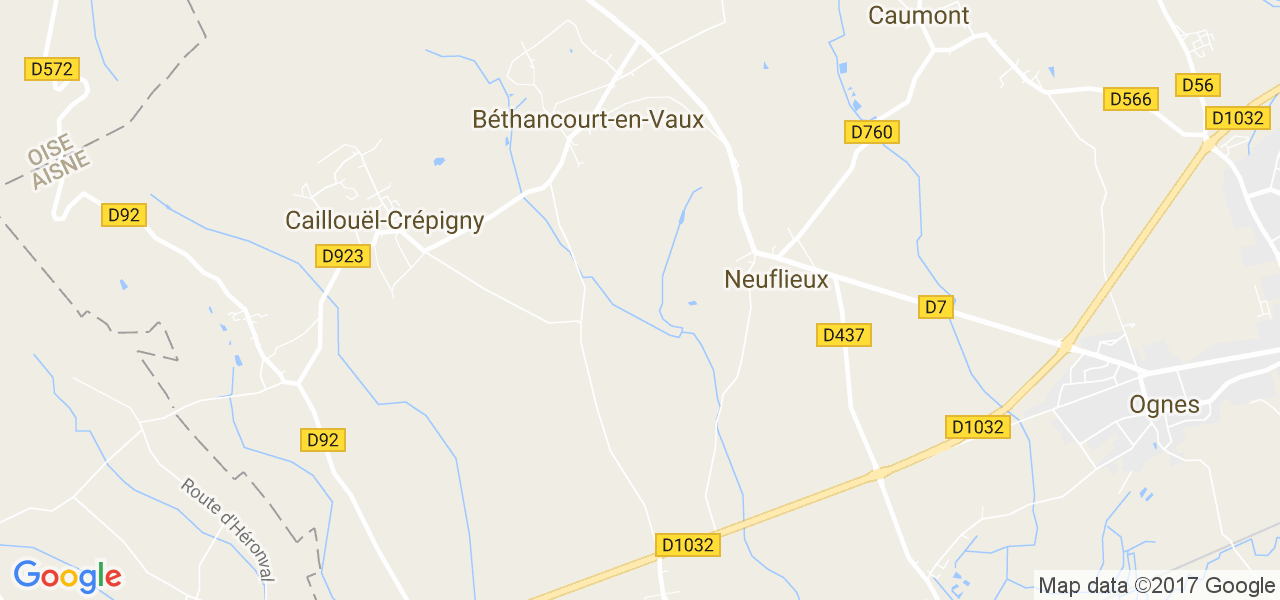 map de la ville de Béthancourt-en-Vaux