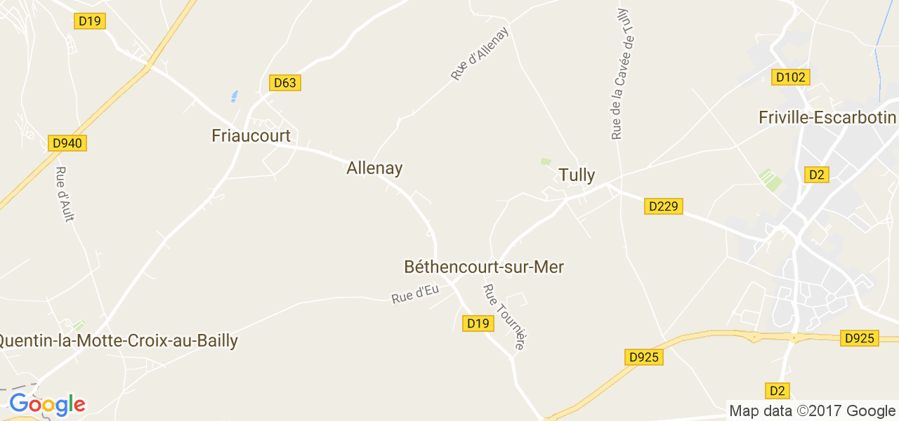 map de la ville de Béthencourt-sur-Mer