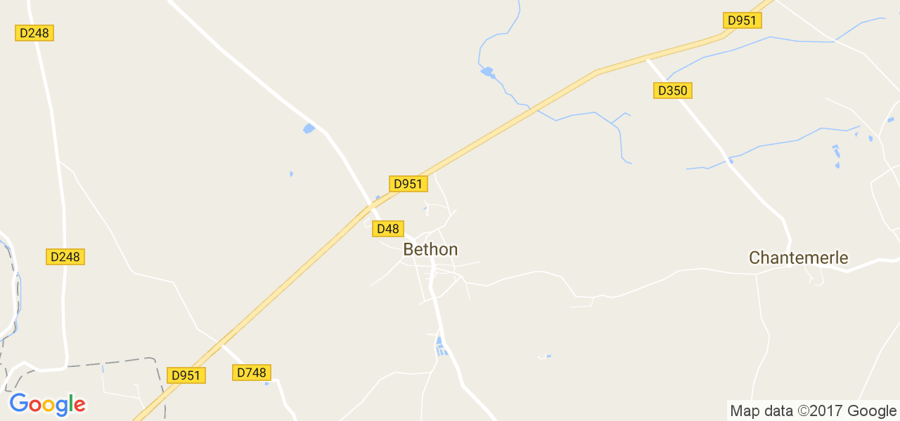 map de la ville de Bethon