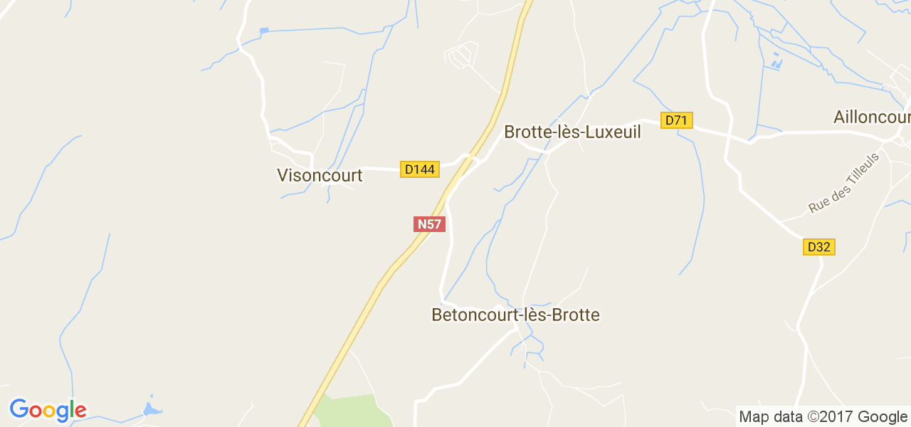 map de la ville de Betoncourt-lès-Brotte