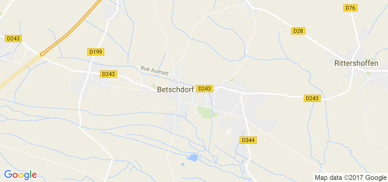 map de la ville de Betschdorf