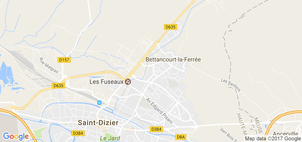 map de la ville de Bettancourt-la-Ferrée