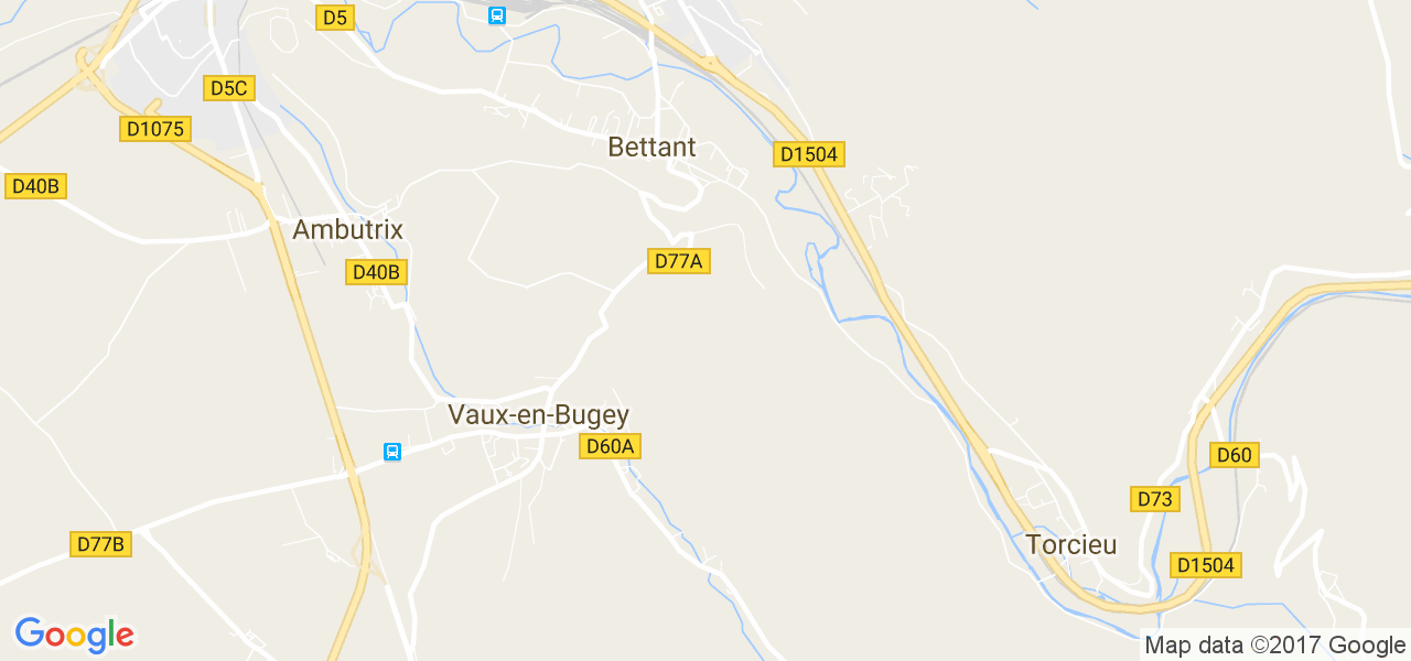 map de la ville de Bettant